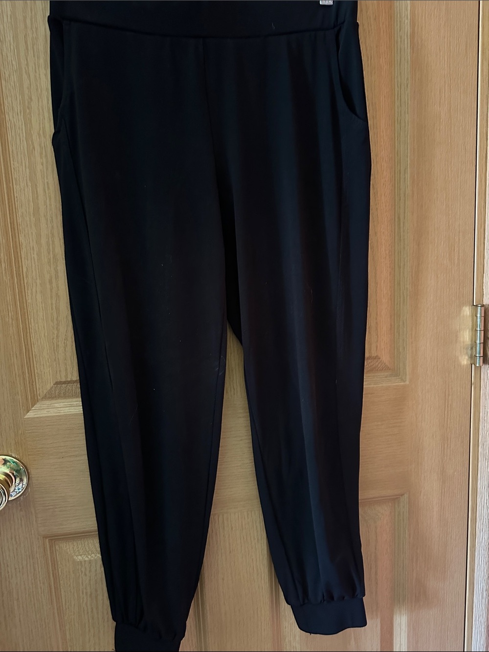 Lisa Rinna Collection Black Track Jogger Pants